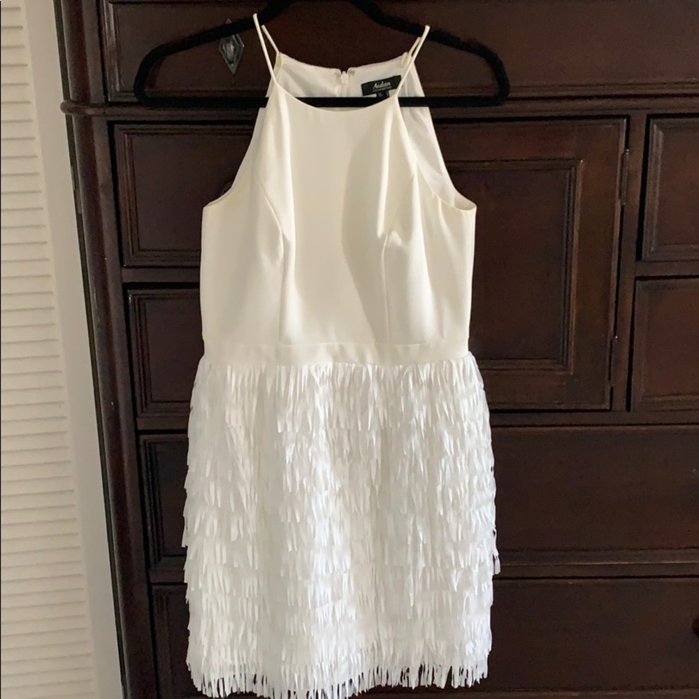 White frilly dress